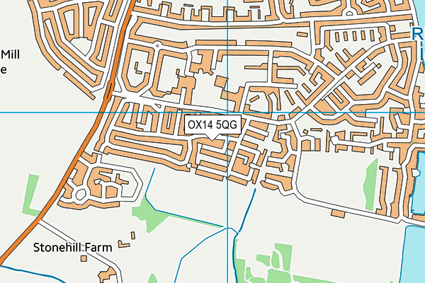 OX14 5QG map - OS VectorMap District (Ordnance Survey)