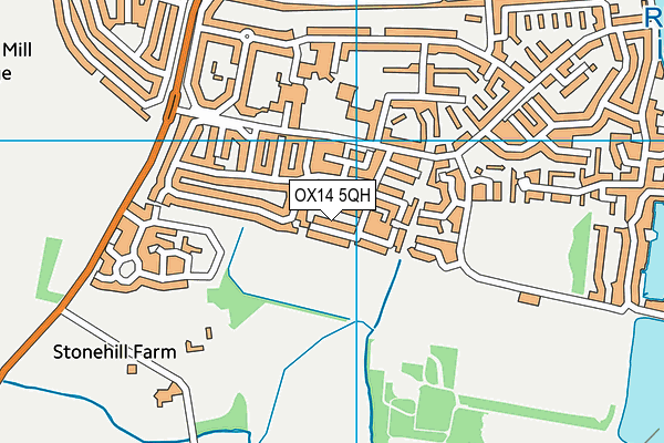 OX14 5QH map - OS VectorMap District (Ordnance Survey)
