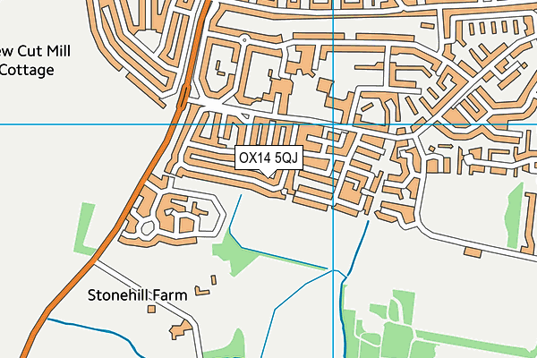 OX14 5QJ map - OS VectorMap District (Ordnance Survey)