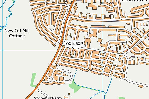 OX14 5QP map - OS VectorMap District (Ordnance Survey)