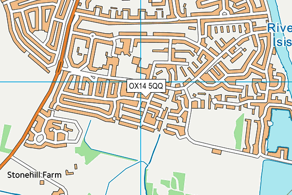 OX14 5QQ map - OS VectorMap District (Ordnance Survey)