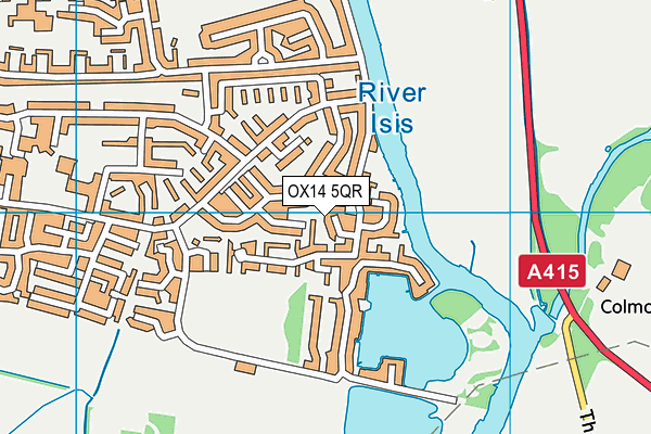 OX14 5QR map - OS VectorMap District (Ordnance Survey)