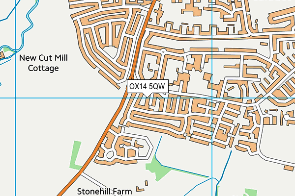 OX14 5QW map - OS VectorMap District (Ordnance Survey)