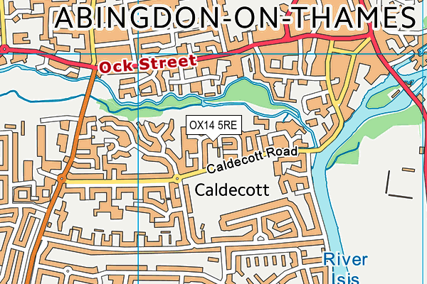 OX14 5RE map - OS VectorMap District (Ordnance Survey)