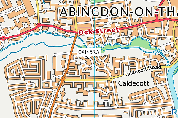 OX14 5RW map - OS VectorMap District (Ordnance Survey)