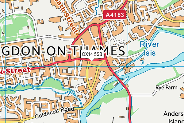 OX14 5SB map - OS VectorMap District (Ordnance Survey)