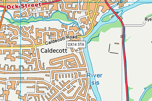 OX14 5TA map - OS VectorMap District (Ordnance Survey)