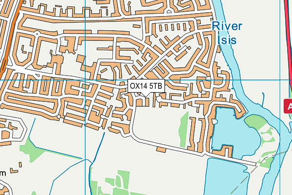 OX14 5TB map - OS VectorMap District (Ordnance Survey)