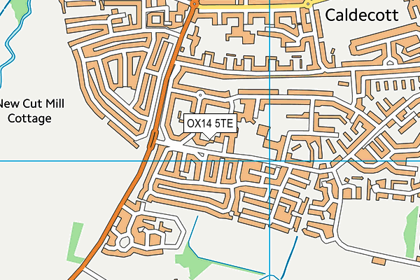 OX14 5TE map - OS VectorMap District (Ordnance Survey)