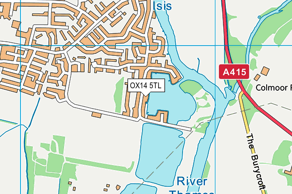 OX14 5TL map - OS VectorMap District (Ordnance Survey)