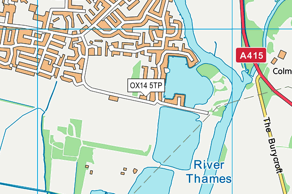 Southern Town Park map (OX14 5TP) - OS VectorMap District (Ordnance Survey)