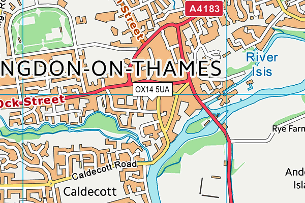 OX14 5UA map - OS VectorMap District (Ordnance Survey)