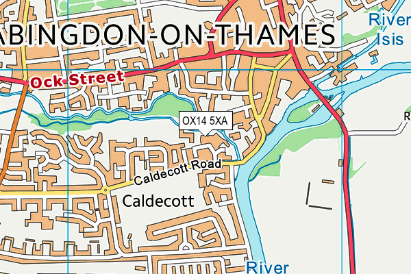 OX14 5XA map - OS VectorMap District (Ordnance Survey)