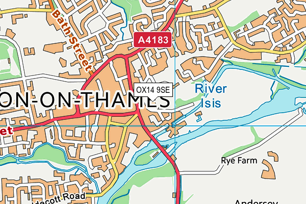 OX14 9SE map - OS VectorMap District (Ordnance Survey)