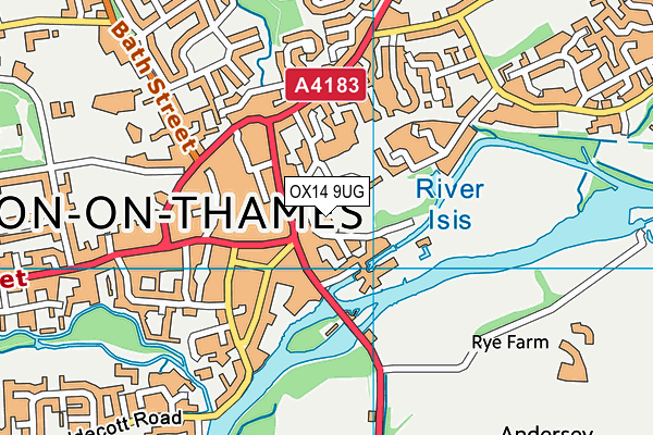 OX14 9UG map - OS VectorMap District (Ordnance Survey)