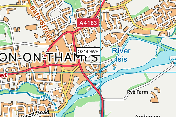 OX14 9WH map - OS VectorMap District (Ordnance Survey)