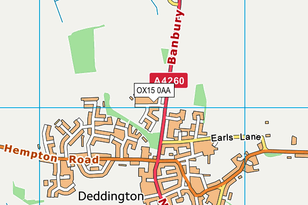 OX15 0AA map - OS VectorMap District (Ordnance Survey)