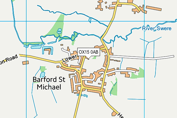 OX15 0AB map - OS VectorMap District (Ordnance Survey)
