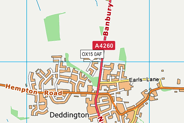 OX15 0AF map - OS VectorMap District (Ordnance Survey)