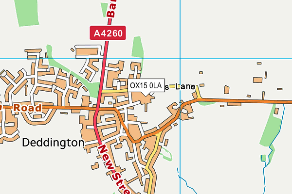 OX15 0LA map - OS VectorMap District (Ordnance Survey)