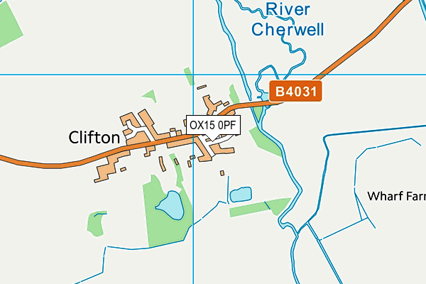 OX15 0PF map - OS VectorMap District (Ordnance Survey)