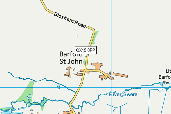 OX15 0PP map - OS VectorMap District (Ordnance Survey)