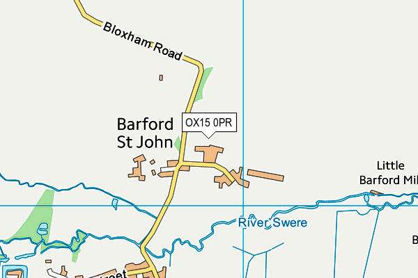 OX15 0PR map - OS VectorMap District (Ordnance Survey)