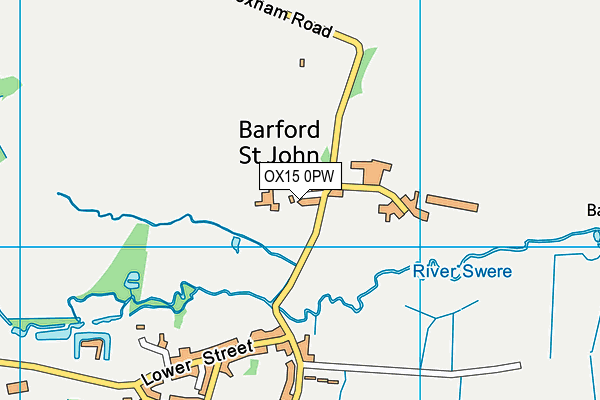 OX15 0PW map - OS VectorMap District (Ordnance Survey)