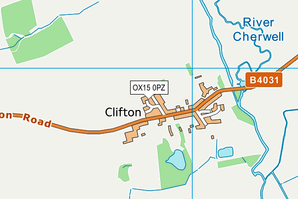 OX15 0PZ map - OS VectorMap District (Ordnance Survey)