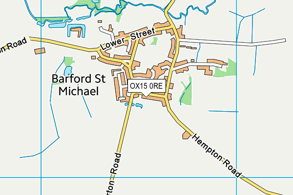 OX15 0RE map - OS VectorMap District (Ordnance Survey)