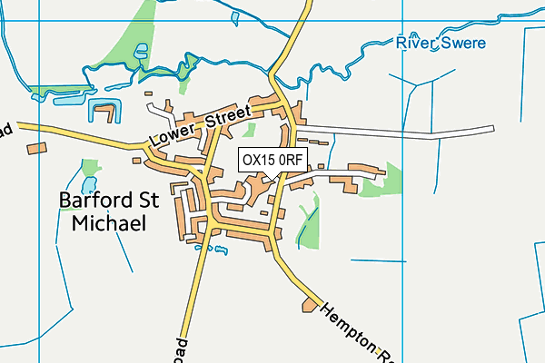 OX15 0RF map - OS VectorMap District (Ordnance Survey)