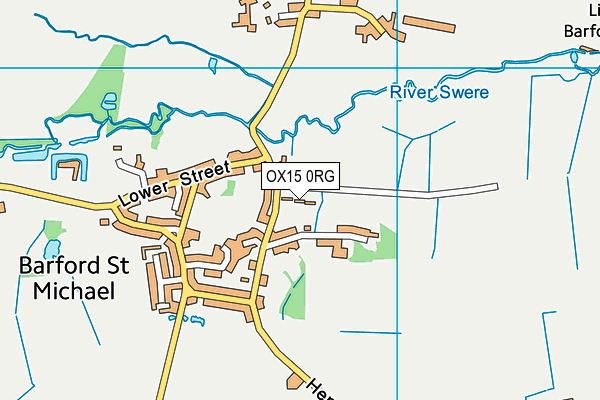 OX15 0RG map - OS VectorMap District (Ordnance Survey)