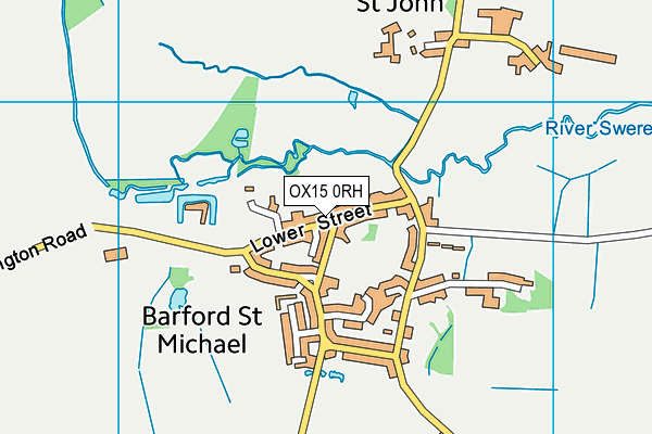 OX15 0RH map - OS VectorMap District (Ordnance Survey)