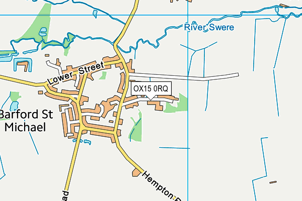 OX15 0RQ map - OS VectorMap District (Ordnance Survey)
