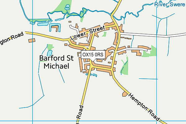 OX15 0RS map - OS VectorMap District (Ordnance Survey)