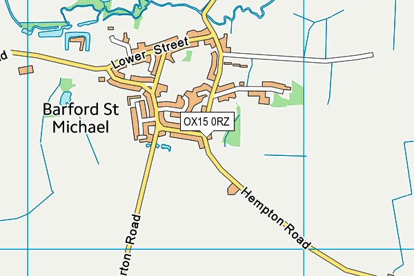 OX15 0RZ map - OS VectorMap District (Ordnance Survey)