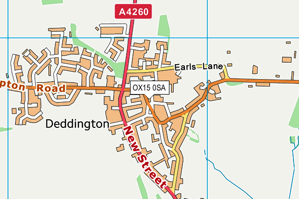 OX15 0SA map - OS VectorMap District (Ordnance Survey)