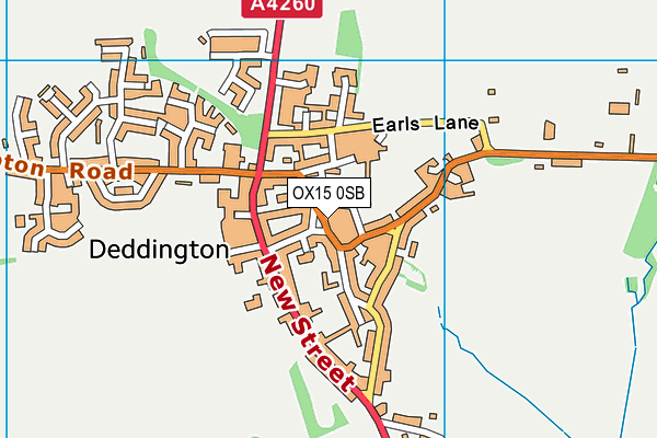 OX15 0SB map - OS VectorMap District (Ordnance Survey)