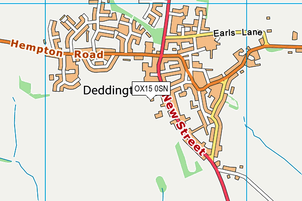 OX15 0SN map - OS VectorMap District (Ordnance Survey)