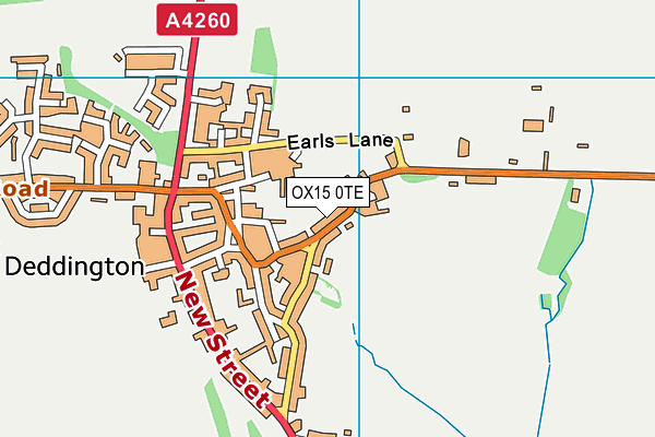 OX15 0TE map - OS VectorMap District (Ordnance Survey)