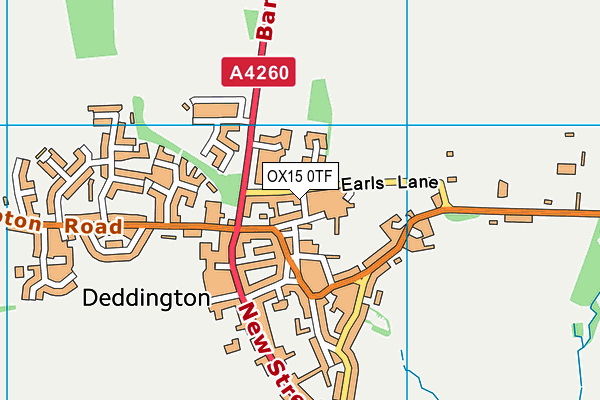 OX15 0TF map - OS VectorMap District (Ordnance Survey)