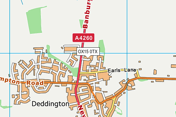 OX15 0TX map - OS VectorMap District (Ordnance Survey)