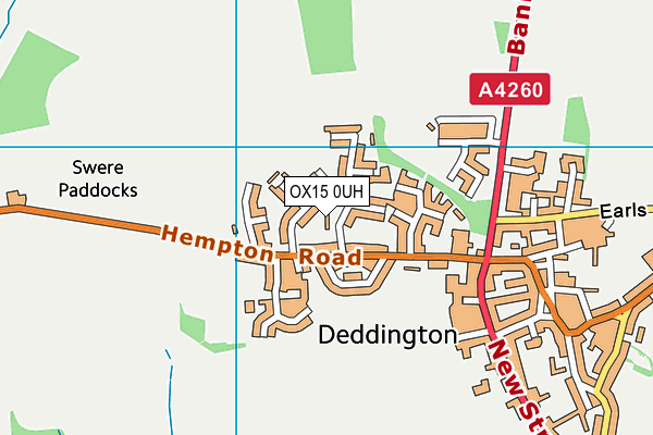 OX15 0UH map - OS VectorMap District (Ordnance Survey)