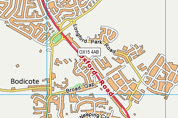 OX15 4AB map - OS VectorMap District (Ordnance Survey)