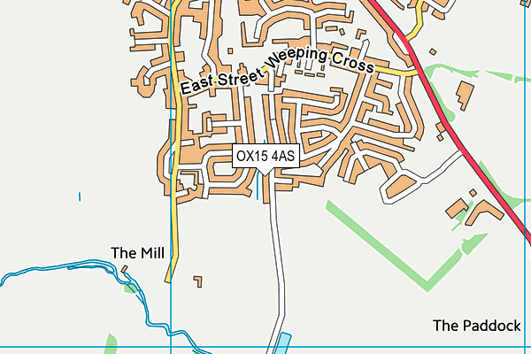 OX15 4AS map - OS VectorMap District (Ordnance Survey)