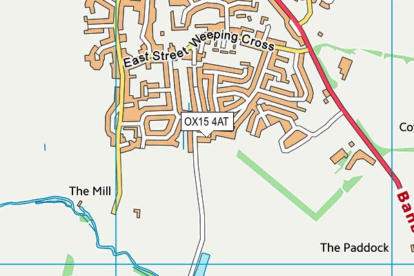 OX15 4AT map - OS VectorMap District (Ordnance Survey)