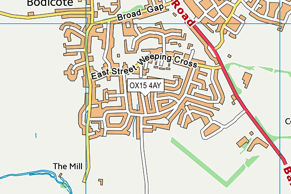 OX15 4AY map - OS VectorMap District (Ordnance Survey)