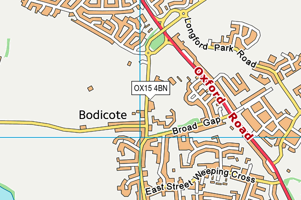 Banbury Cricket Club map (OX15 4BN) - OS VectorMap District (Ordnance Survey)