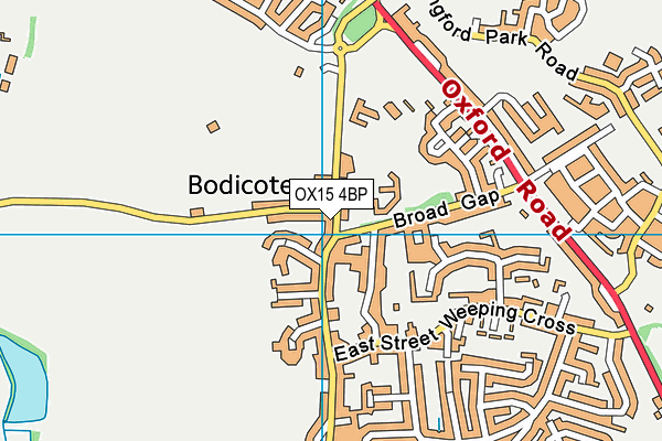 OX15 4BP map - OS VectorMap District (Ordnance Survey)