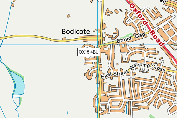 OX15 4BU map - OS VectorMap District (Ordnance Survey)